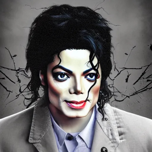 Prompt: michael jackson, creative photo manipulation, photoshop, digital art