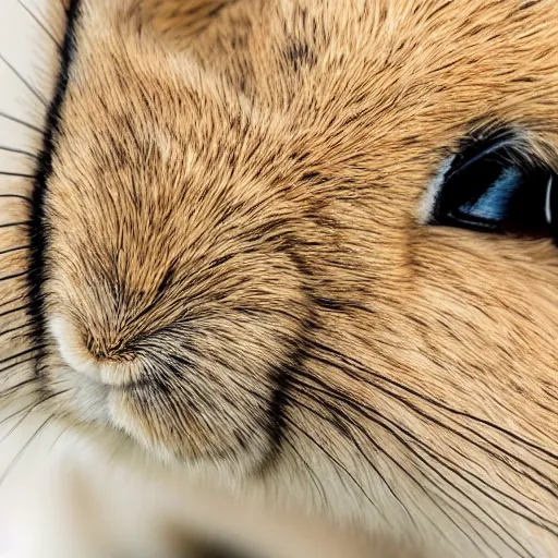 Image similar to extreme closeup of a rabbit, macro photography
