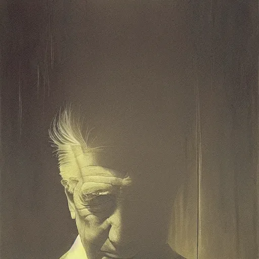 Image similar to david lynch by beksinski