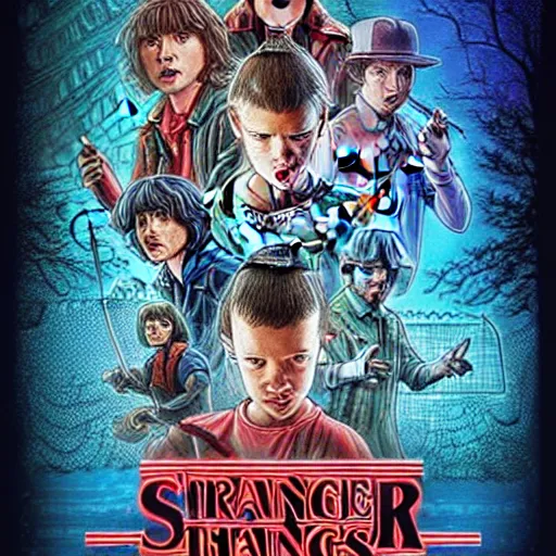 Image similar to digital art of stranger things season 5 by ArtStationHQ