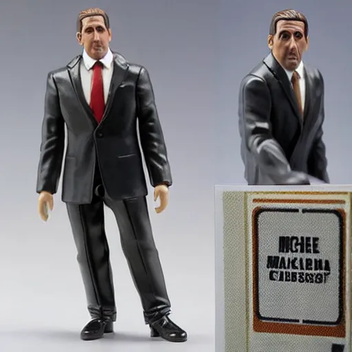 Prompt: action figure of michael scott from the office