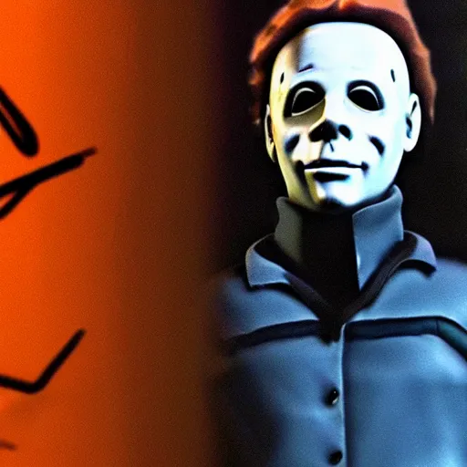 Image similar to Michael Myers 3-D animation 4K quality super realistic