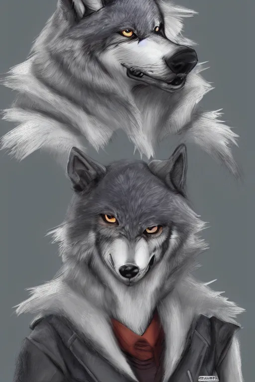 Prompt: a wolf fursona, trending on artstation, by kawacy, furry art, digital art