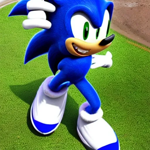 Prompt: luisito comunica as Sonic the hedgehog