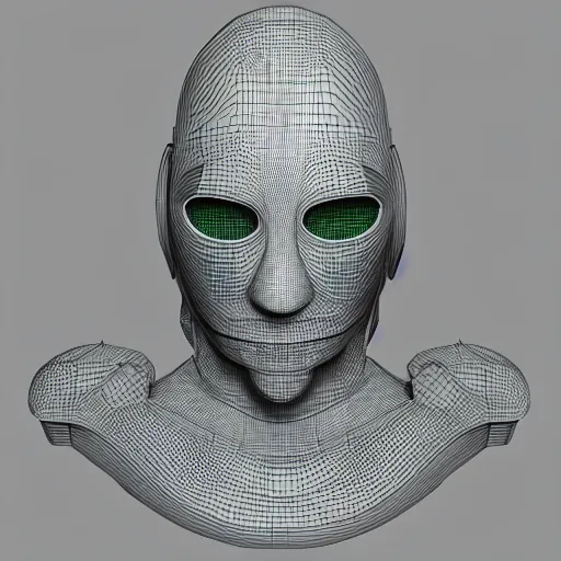 Image similar to 3D model of the perfect Cyborg, hard suface, ultra detailed