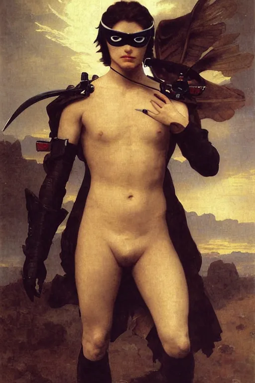 Image similar to portrait of a kamen rider rx, majestic, solemn, by bouguereau