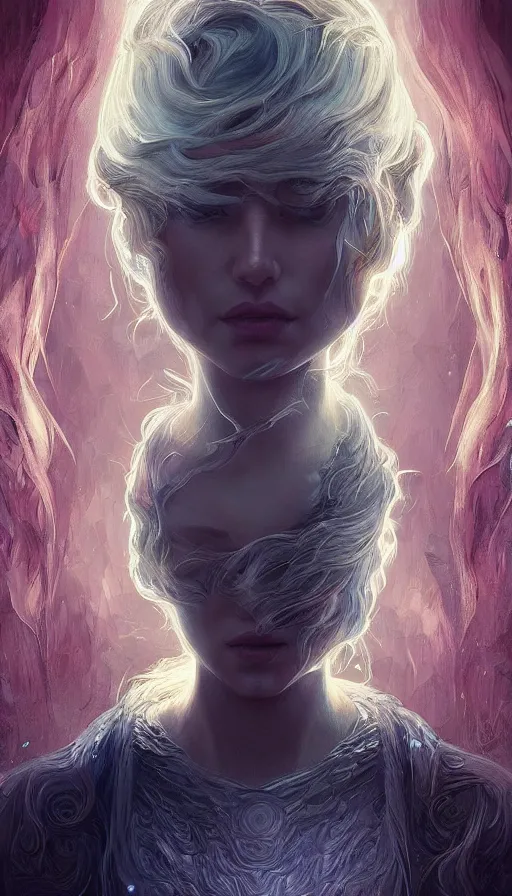 Image similar to tears turning into waterfall, crying eyes wide open, fame of thrones, lord of daggers, neon, fibonacci, sweat drops, insane, intricate, highly detailed, digital painting, artstation, concept art, smooth, sharp focus, illustration, Unreal Engine 5, 8K, art by artgerm and greg rutkowski and alphonse mucha