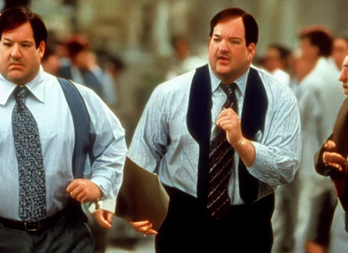 Image similar to !!!Kevin Malone!!! as Gordon Gecko in Wall Street 1987