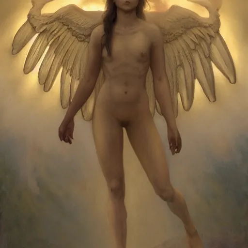 Prompt: A biblically accurate winged Angel with eyes within and without, LSD trip, fullbody, artstation, fantasy, concept art, dark, moonlight, incredible, smooth, sharp focus, illustration, art by greg rutkowski and orientalism and bouguereau and Zdzislaw Beksinski, good clear quality, lighting, biology, symmetrical artwork, perfect face, 135 mm, cinematic, hyper realism, high detail, octane render, 8k, chrome accents