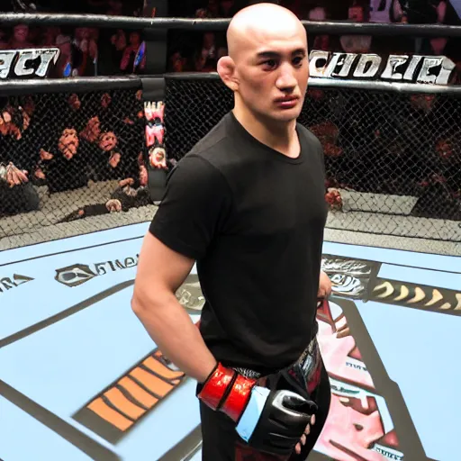 Image similar to Khamzat Chimaev with the UFC Championship Belt