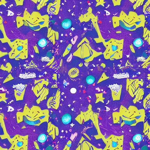 Prompt: Liminal space in outer space, fabric pattern