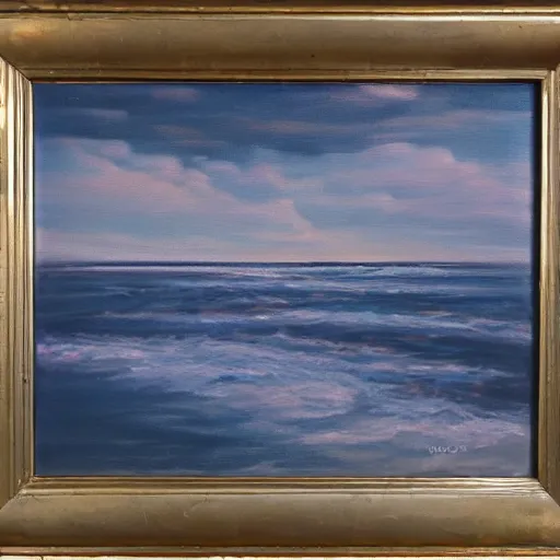 Image similar to standing at the edge of tomorrow, oil painting, matte