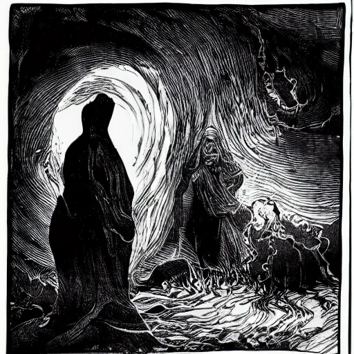 Image similar to For an eternity, the darkness swelled within a ceaseless churn of its feeding, and then... silence. Such silence is deafening to those who listen for it. The abyss cast its gaze upon its source. The first lurching movement of boundaries drawn long before the dawn. A claimant has arrived. You may know who. You wish to know why. The Maven seeks new conflict. Bored, she is, with the realm she has given. She is not the only one. The silence is deafening to all.