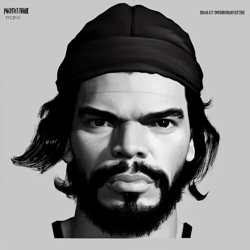 Image similar to Portrait of Jayson Tatum as Che Guevara, Black and White, digital art, trending on artstation, octane render, inspiring, dignifying