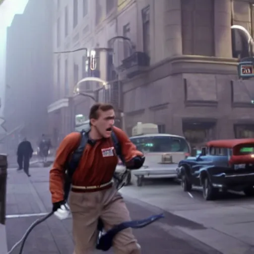 Image similar to Live Action Still of Jerma in Ghostbusters, real life, hyperrealistic, ultra realistic, realistic, highly detailed, epic, HD quality, 8k resolution, body and headshot, film still