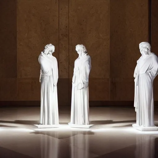 Prompt: greek marble stature of angela merkel, high defenition photo, cinematic lighting