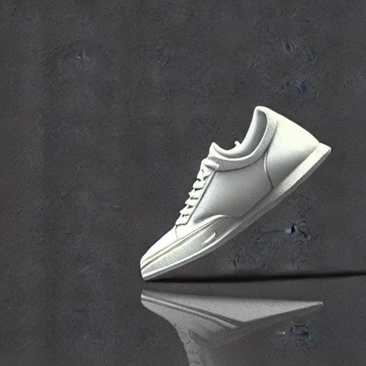 Prompt: low poly 8 k render damaged shoe, conceptual, intricate detailed painting, illustration sharp detail, manga 1 9 9 0