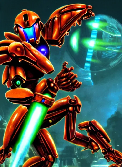 Prompt: metroid prime, hyperrealistic