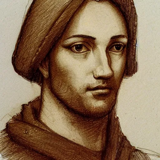 Image similar to markplier portrait sketch, by da vinci, sketch, traditional art