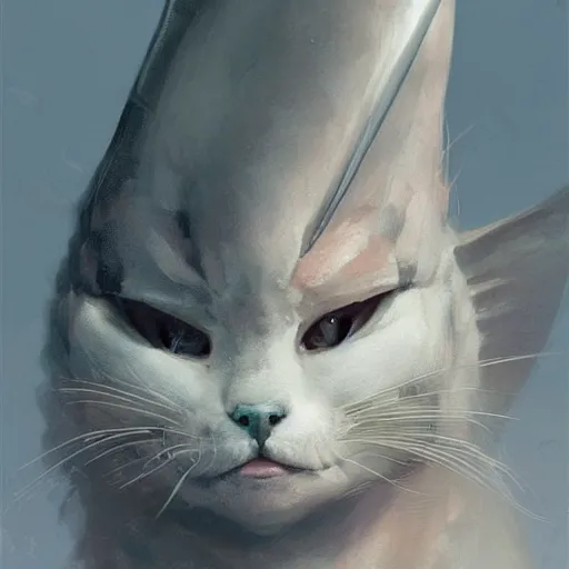 Image similar to cute cat with shark tail, smooth, artstation, digital illustration by Ruan Jia and Mandy Jurgens and Artgerm and Wayne Barlowe and Greg Rutkowski and Zdislav Beksinski