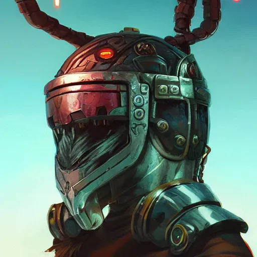 Image similar to cyberpunk viking helmet mask warrior goddess robot ninja fantasy, art gta 5 cover, official fanart behance hd artstation by jesper ejsing, by rhads, makoto shinkai and lois van baarle, ilya kuvshinov, ossdraws