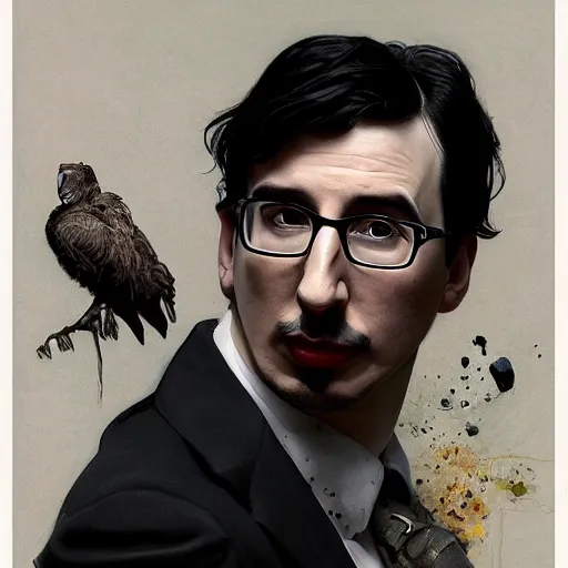 Prompt: painting of both john oliver and adam driver together, john oliver, adam driver, full body, elegant, beautiful, highly detailed, centered, dark, smokey, digital painting, concept art, smooth, sharp focus, illustration, deviant art, art by karol bak and peter mohrbacher