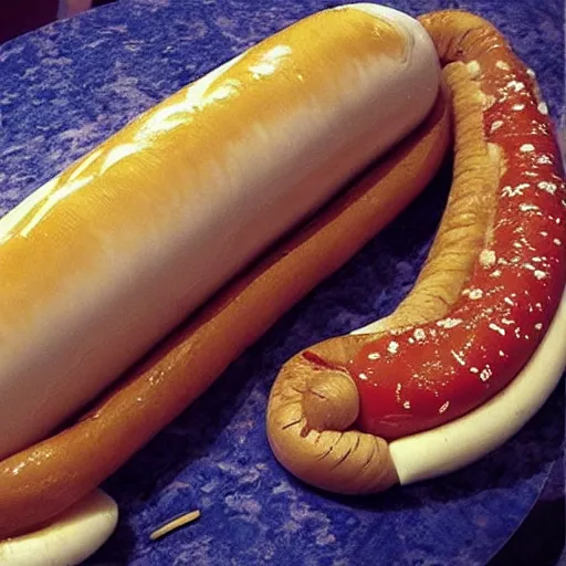 Image similar to “a very disturbingly long hotdog dog animal”