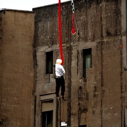 Image similar to man dying by hanging