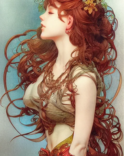 Image similar to beautiful shadowing, 3 d shadowing, reflective surfaces, 8 k, beautifully detailed pencil illustration, intricate, epic composition, masterpiece, bold complimentary colors. stunning masterfully illustrated by artgerm, range murata, alphonse mucha