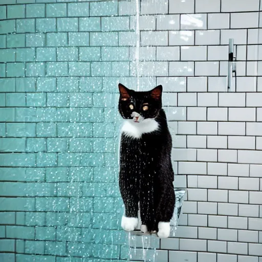 Image similar to cats in the shower