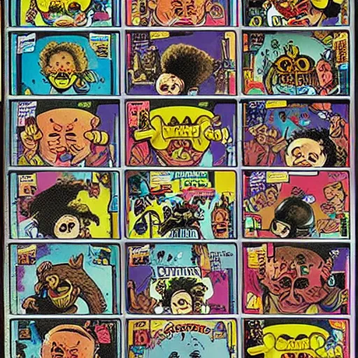 Image similar to a Garbage Pail Kids card Art Spiegelman art