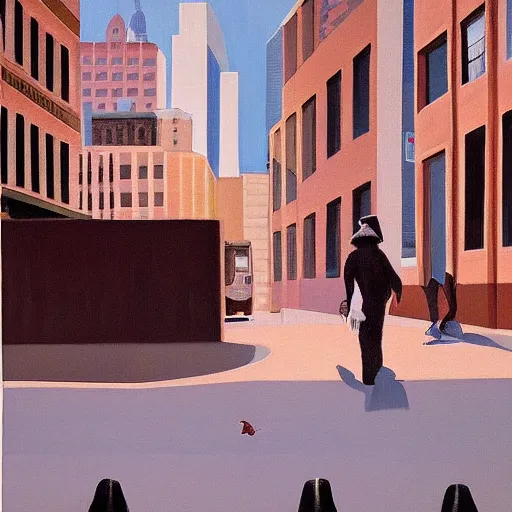 Image similar to street scene by jeffrey smart