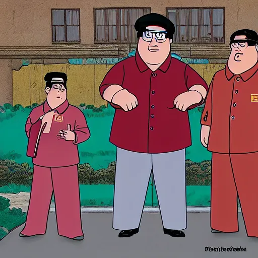 Prompt: Peter Griffin in north korea