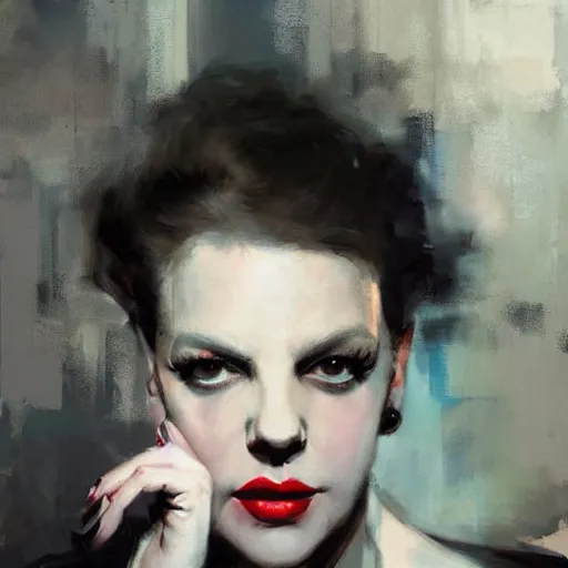 Prompt: judy garland and lady gaga morphed together, hybrid, jeremy mann painting