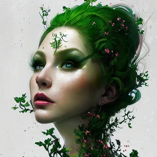 Image similar to A masterpiece portrait of a cybernetic italian royal baroque goddes poison ivy girl. , trending on artstation, digital art, by Stanley Artgerm Lau, WLOP, Rossdraws, James Jean, Andrei Riabovitchev, Marc Simonetti, Yoshitaka Amano