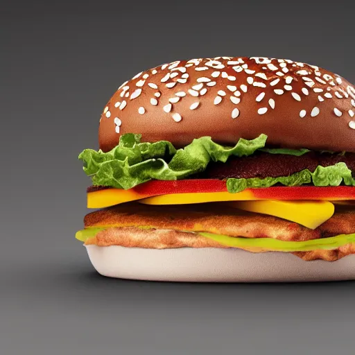 Image similar to promotional photo of a new mcdonald's item the mchummus. studio lighting. highly detailed
