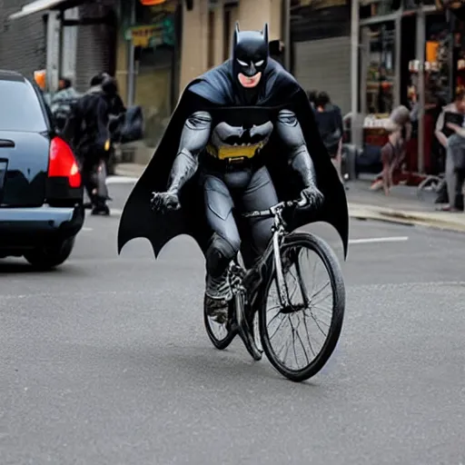 Batman on cheap a bike