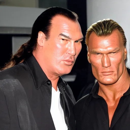 Image similar to steven seagal and dolph lundgren