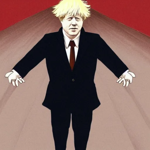 Image similar to Boris Johnson by Junji Ito