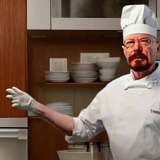 Image similar to Walter white in the kitchen with Elon musk 8k
