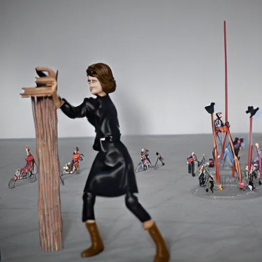 Image similar to jackie kennedy at burning man, activity play centre, stop motion vinyl action figure, plastic, toy, wayne barlowe style