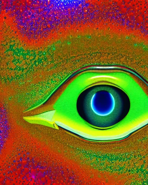 Prompt: a perfect green eye reflecting a sky full of stars aticama desert, hyper realistic, fractal algorightmic art, art station, coherent design, symmetrical, vivid color, complementary color, golden ratio, detailed, sharp lines, intricate, rainbowshift, in unreal 3 d engine, nvidia optix, ray tracing, octane render