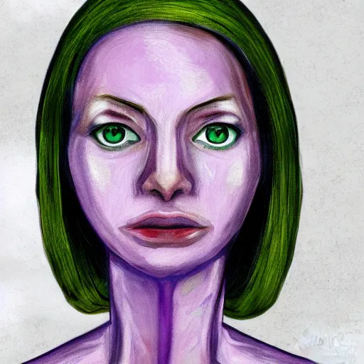 Prompt: portrait of a female android by christina robertson