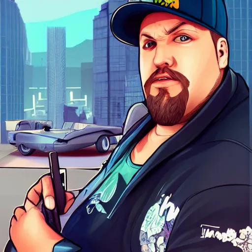 Prompt: Markus Persson, also known as Notch in the style of gta san andreas, in the style of artgerm, rossdraws