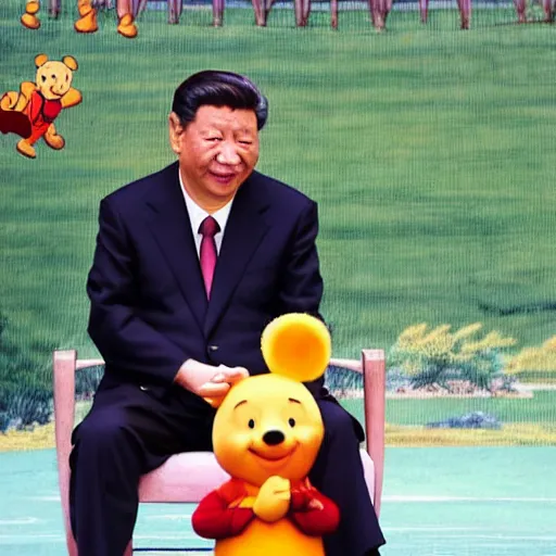 Prompt: Xi Jingping looking like Winnie the Pooh