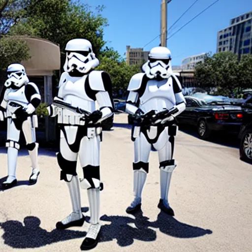 Prompt: stormtroopers in austin