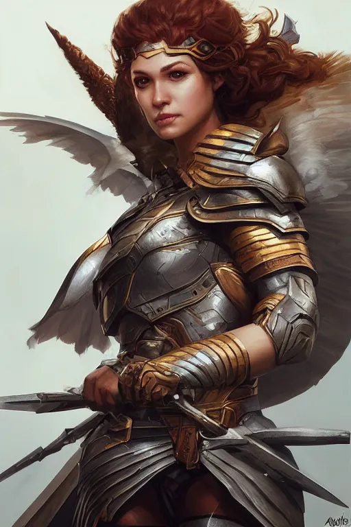 Image similar to amazon valkyrie athena, d & d, fantasy, portrait, highly detailed, headshot, digital painting, trending on artstation, concept art, sharp focus, illustration, art by artgerm and greg rutkowski and magali villeneuve