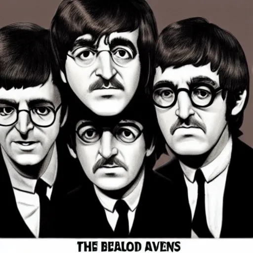Image similar to the beatles as aliens
