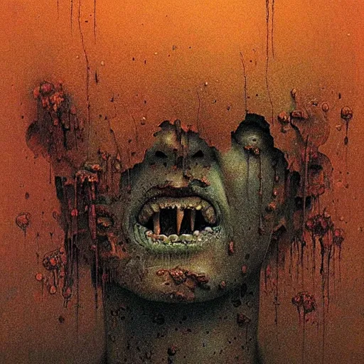 Prompt: high quality high detail painting by beksinski, hd, epic madness, fractal, hell