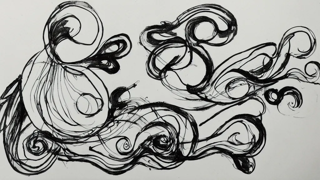 Image similar to ink drawing beneficial inky fugato